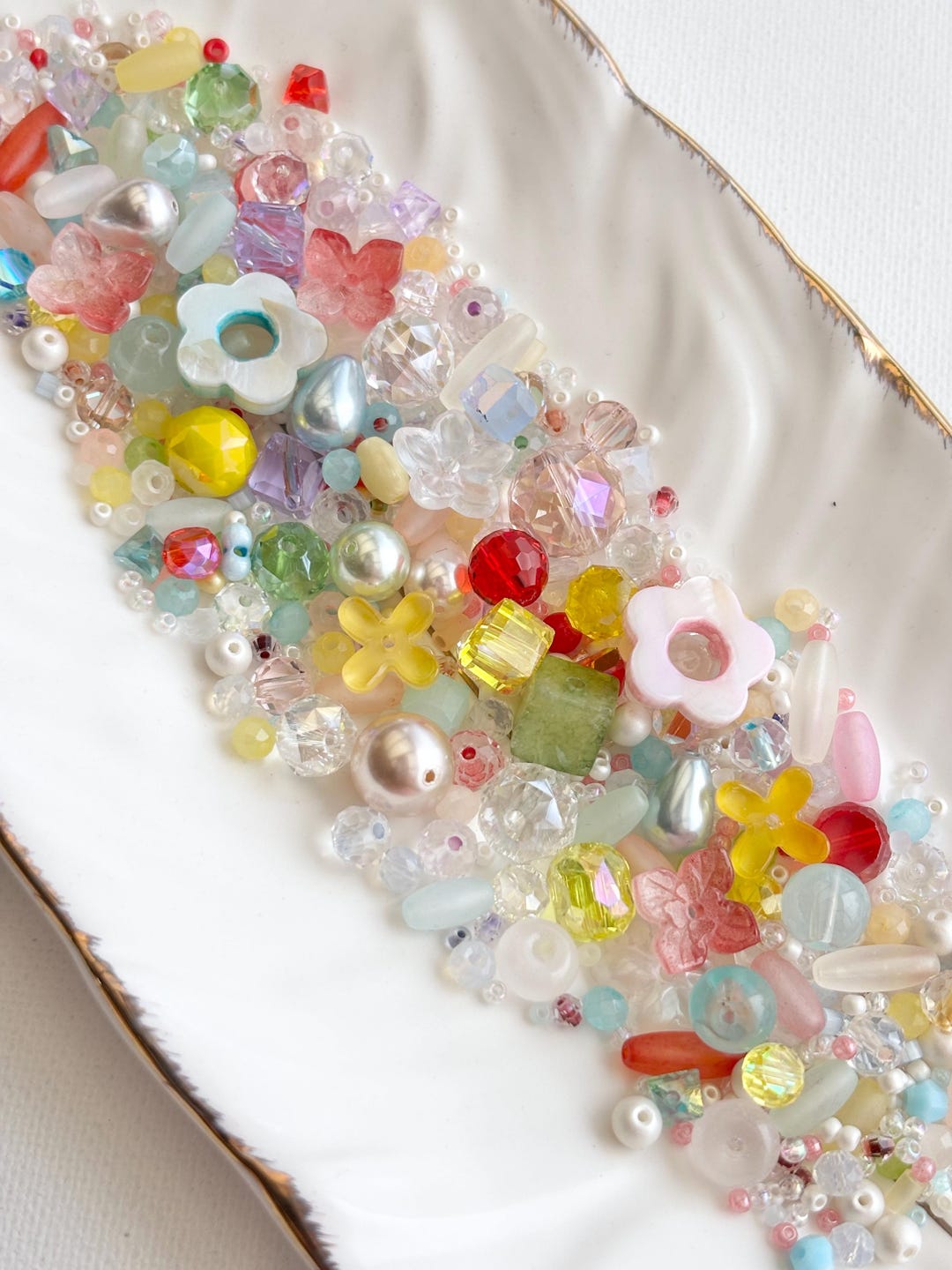Spring Bead Pastel Beads Mix | Glass, Natural Stone & Shell Beads | Colorful Spring ...