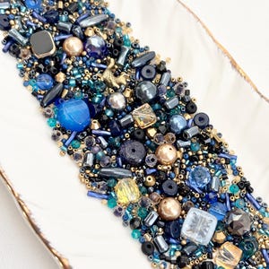 Mix glaskralen blauwe haven – Aqua, groenblauw en gouden accentglaskralen | Opbergdoos van 20 of 50 g | Benodigdheden voor het maken van sieraden | A051