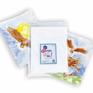 Papier aquarelle pygargue à tête blanche préimprimé