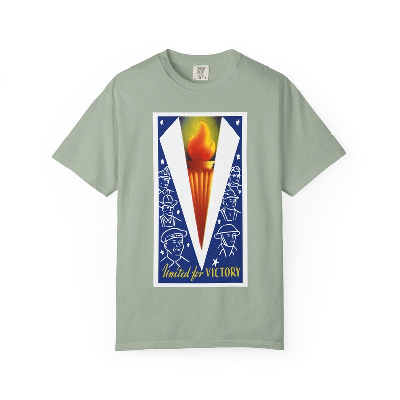 United for Victory T-Shirt | WWII V for Victory image 14