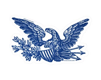 1860s Union Eagle Decal | Restored Stamp Art | Patriotic