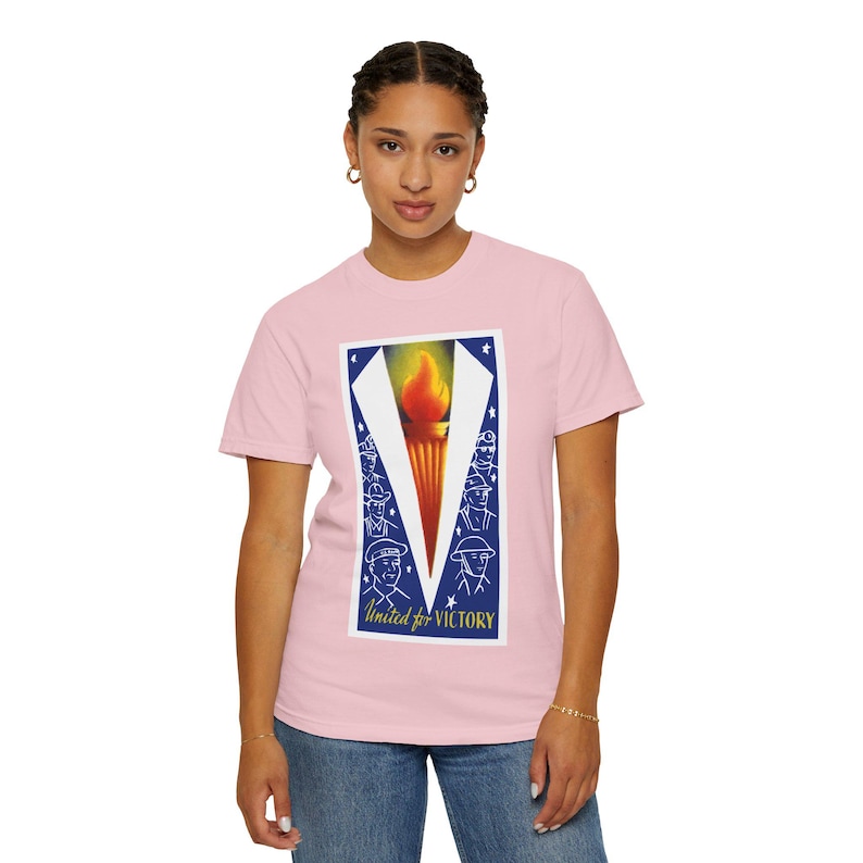 United for Victory T-Shirt | WWII V for Victory image 3