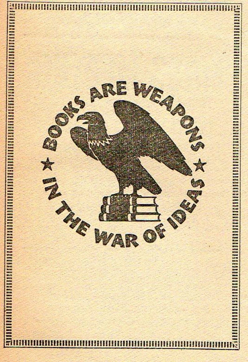 Book Lover Gift Decal, Books are Weapons Sticker for Laptop, Librarian Gift, FDR Quote, Library Art, Read Banned Books image 4