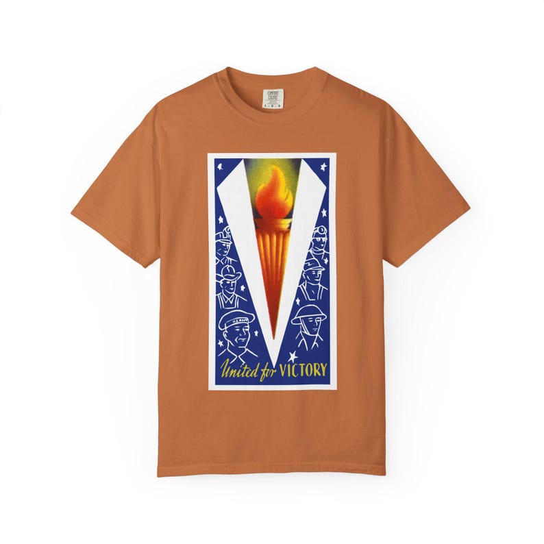 United for Victory T-Shirt | WWII V for Victory image 11