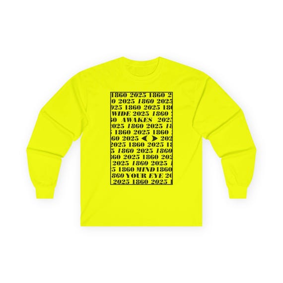 1860 / 2025 | Typography Art Long Sleeve Tee | Wide Awakes - Etsy