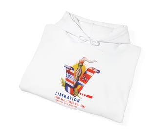 THROUGH OUR VICTORY | Torch of Liberation Hoodie | Flags of Occupied Europe