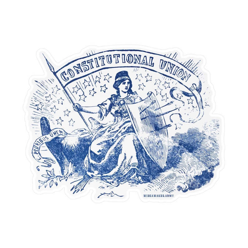 Civil War Decal, Patriotic Sticker for Car, Constitutional Union, 1860s ...