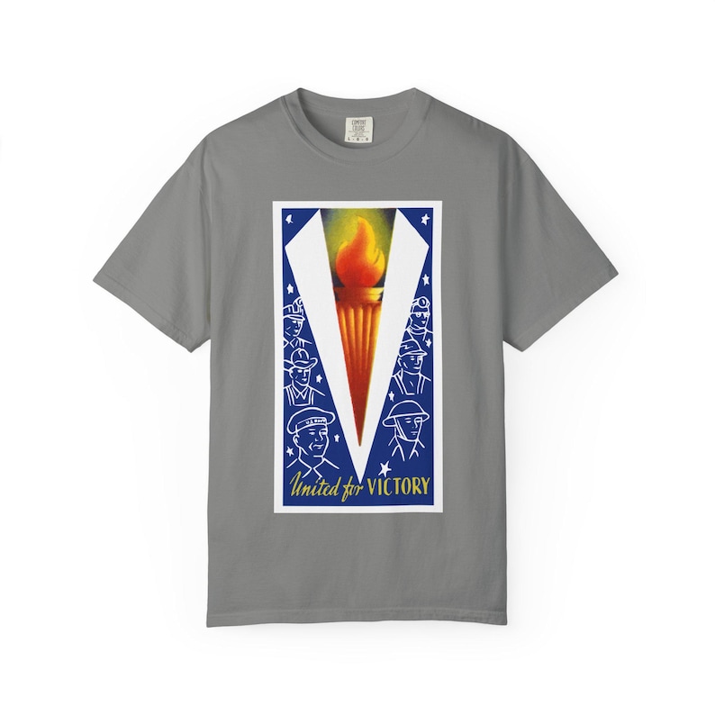 United for Victory T-Shirt | WWII V for Victory image 1