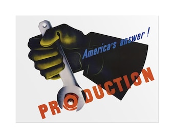 1942 Jean Carlu Poster | America's Answer | WWII Production Print