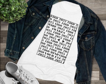 1860 / 2025 | Typography Art Women's Tee | Wide Awakes