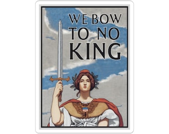 Adesivos Kiss-Cut, pôster da Deusa Columbia Liberty Sword da Primeira Guerra Mundial, estilo Beaux-arts, arte de parede vintage, decoração patriótica, decalques para laptop