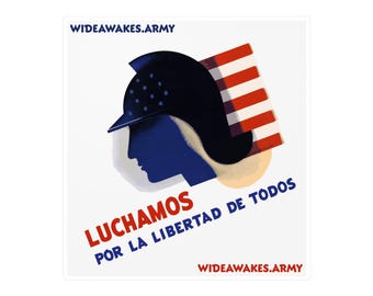 We Fight for the Liberty of All | E. McKnight Kauffer | Modernist WWII Propaganda Vinyl Decal