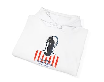 Modernist Lady Liberty Hoodie | Life Liberty Pursuit of Happiness | Jacques Minkus WWII Art