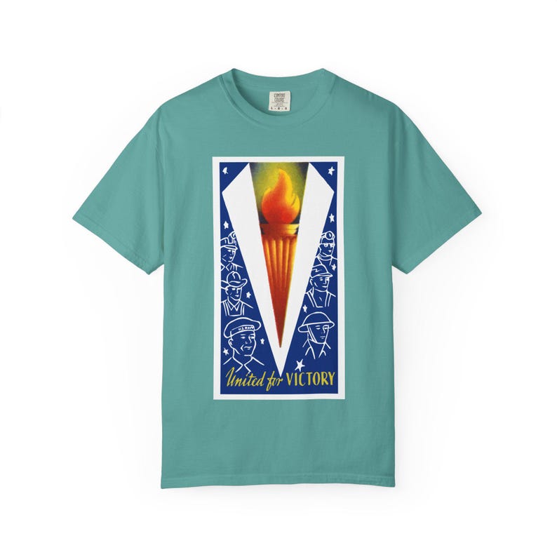 United for Victory T-Shirt | WWII V for Victory image 15
