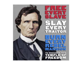 Cartel de protesta en cartón pluma, retrato y cita de Thaddeus Stevens, regalo de activista político, arte de derechos civiles, decoración de justicia social.