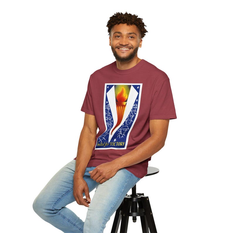 United for Victory T-Shirt | WWII V for Victory image 8