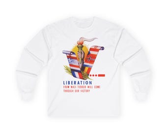 THROUGH OUR VICTORY | Torch of Liberation Long Sleeve | Flags of Occupied Europe