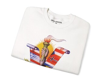 THROUGH OUR VICTORY | Torch of Liberation Sweatshirt | Flags of Occupied Europe