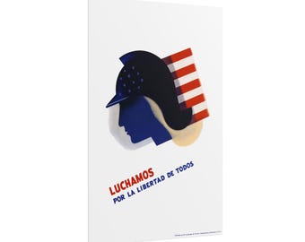 We Fight for the Liberty of All | E. McKnight Kauffer | Modernist WWII Propaganda Poster