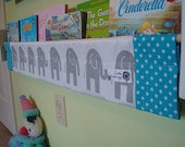 Prenota deposito Sling - elefante grigio turchese libro deposito mensola genere neutro nursery decor