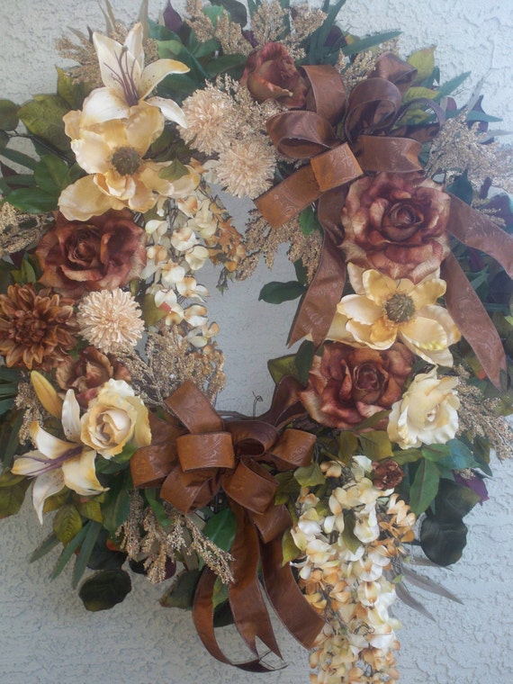 Items similar to Custom Made to Order, Designer wreath, Door Wreath
