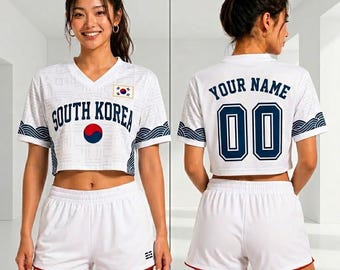 South Korea Soccer Jersey Custom Name Number Korean Soccer Team Jersey South Korea Flag Football Jersey, Korea Shirt Men Women Gifts