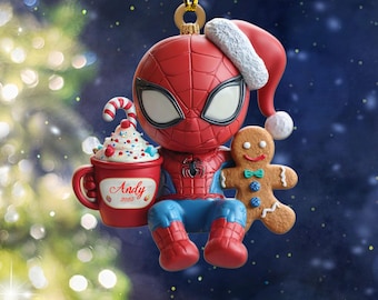 Spiderman Ornament, Disney Spider Christmas Gift, Christmas Ornament For Kid, 2025 Christmas Tree Decor Gift For Kid