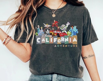 Disneyland California Adventure Comfort Color Tee, Disney Comfort Colors Shirt, Disney Character, Disney California Tee, Disney Vacation Tee