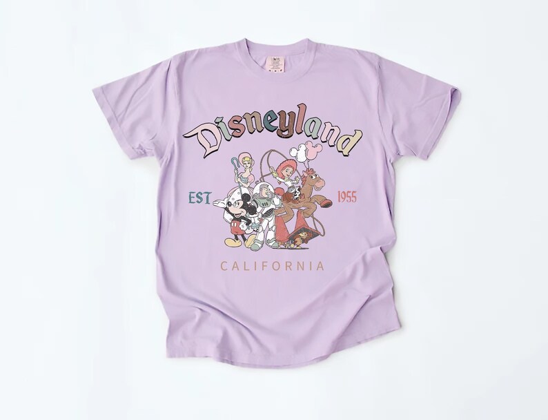 Retro Disneyland Est 1955 California Tee, Vintage Disneyland Sweatshirt, Disney Family Hoodie, Toy Story Sweatshirt, Disney's Gift image 3