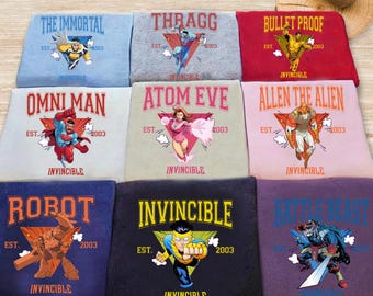 Limited Comfort Colors IInvincible Characters Comic Shirt, Comic Book Bootleg Fan Sweatshirt, Gift For Women and Man Unisex T-Shirt