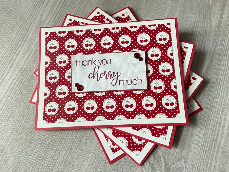 Fruit Red Pun 4 Cherry Thank You Notes