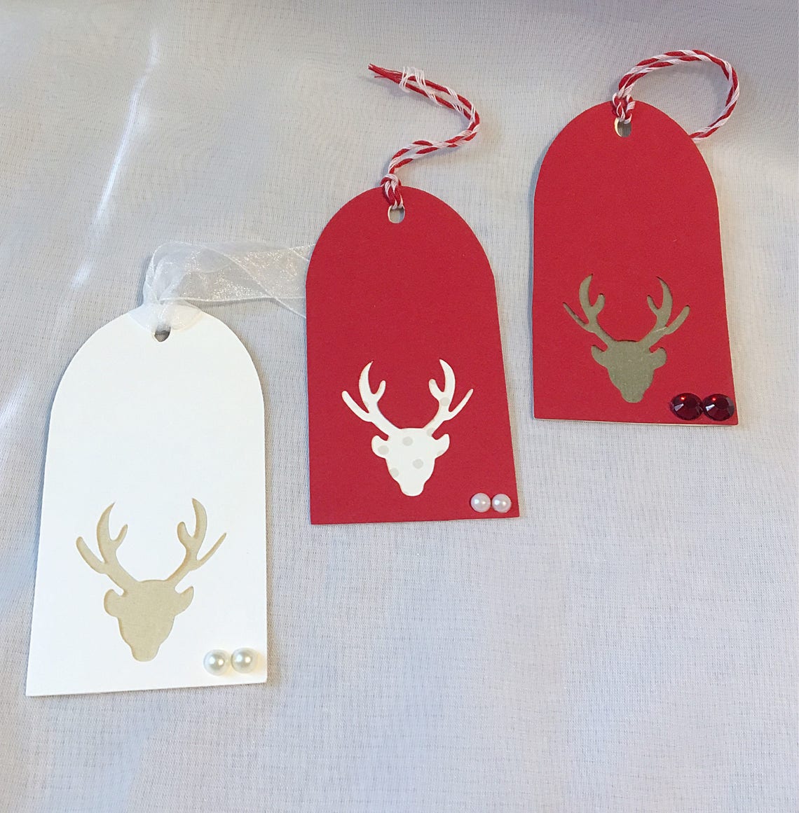 Deer gift tagsset of 3 | Etsy