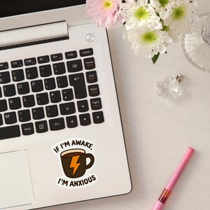 Coffee Lover Vinyl Decals: Funny Anxiety Relief Stickers