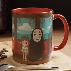 Spirited Away Inspired Mug: Ghibli Anime Fan Art Ceramic Coffee Cup