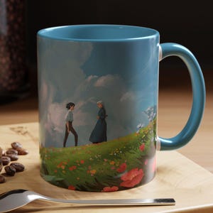 Howl and Sofie Mugs | Howl's Moving Castle Ceramic Mug | Studio Ghibli Inspired Gift