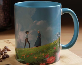 もののけ姫マグカップ：ジブリアニメファンアート陶器コーヒーカップ