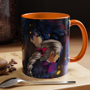 Howl with Sofie knuffelmok: Ghibli anime fanart keramische koffiekop