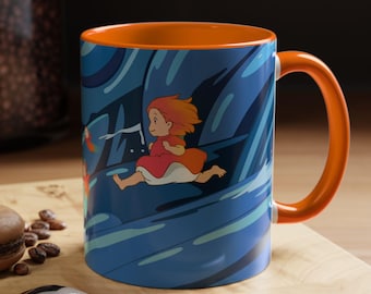 もののけ姫マグカップ：ジブリアニメファンアート陶器コーヒーカップ