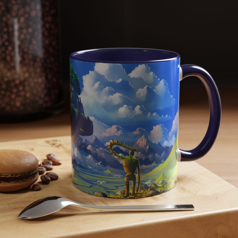 Tazza "Il castello nel cielo": tazza da caffè in ceramica ispirata all'anime Ghibli. immagine 5