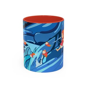 Kawaii Ponyo Inspired Mug | Ghibli Anime Ceramic Cup | Studio Fan Art Coffee Mug image 7