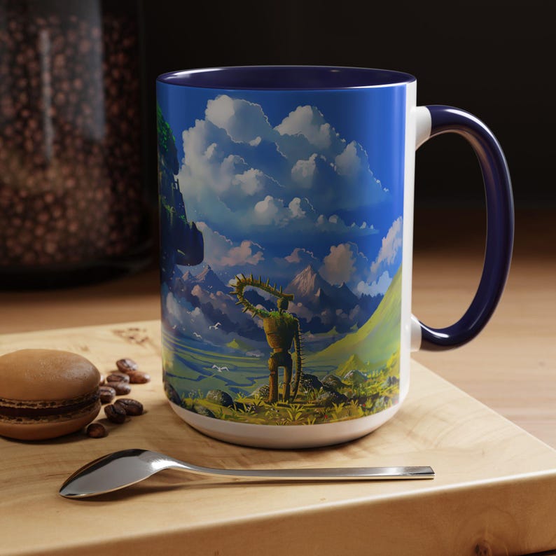 Tazza "Il castello nel cielo": tazza da caffè in ceramica ispirata all'anime Ghibli. immagine 9