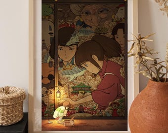 Spirited Away Poster | Studio Ghibli Printable Wall Art | High-Resolution Digital Download | Anime Home Decor | Instant Download