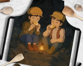 Delantal inspirado en Ghibli - Delantal "El Castillo en el Cielo" - Regalo de cocina de Sheeta y Pazu