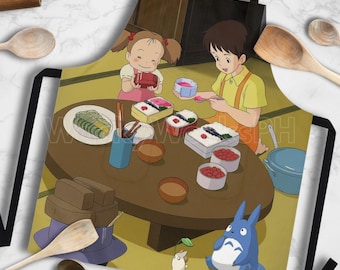 Delantal de Totoro inspirado en Ghibli - Artículos de cocina caprichosos