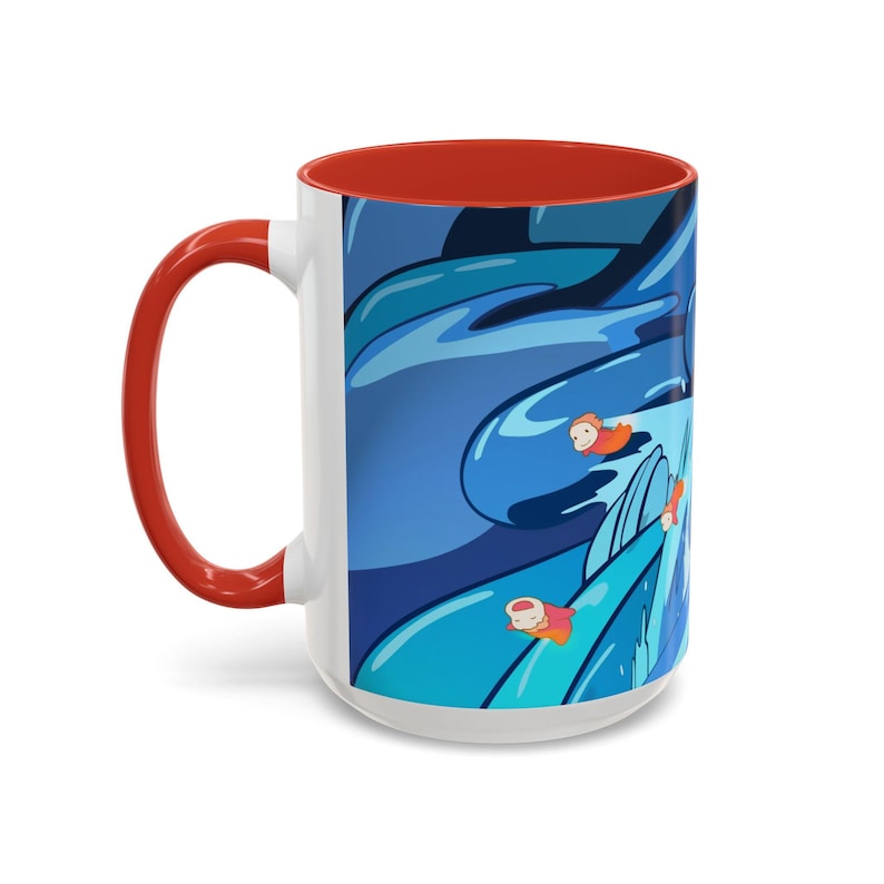 Kawaii Ponyo Inspired Mug | Ghibli Anime Ceramic Cup | Studio Fan Art Coffee Mug image 8