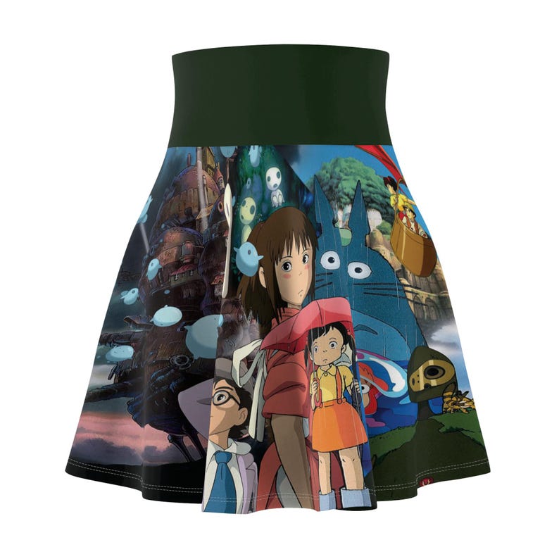 Studio Ghibli Rock | Anime Mashup| Anime Skater Rock | weiche Stretch Passform | Cosplay Outfit | Handgefertigt in den USA - Kawaii Fashion Bild 3