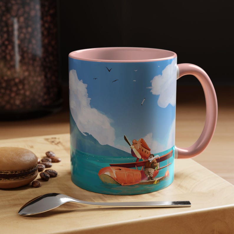 Porco Rosso Inspired Mug | Ghibli Anime Ceramic Cup | Studio Fan Art Coffee Mug | Dishwasher & Microwave Safe image 4