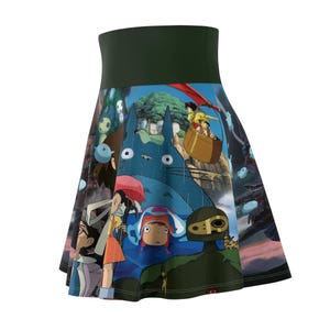 Studio Ghibli Rock | Anime Mashup| Anime Skater Rock | weiche Stretch Passform | Cosplay Outfit | Handgefertigt in den USA - Kawaii Fashion Bild 4