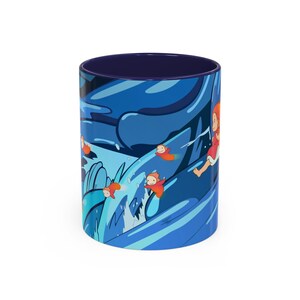 Kawaii Ponyo Inspired Mug | Ghibli Anime Ceramic Cup | Studio Fan Art Coffee Mug image 11