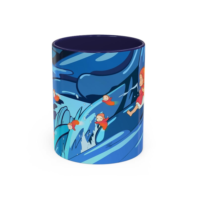 Kawaii Ponyo Inspired Mug | Ghibli Anime Ceramic Cup | Studio Fan Art Coffee Mug image 11